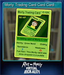 Series 1 - Card 1 of 5 - Morty Trading Card Card Card