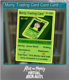 Series 1 - Card 1 of 5 - Morty Trading Card Card Card