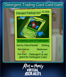 Detergent Trading Card Card Card