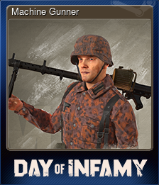 Series 1 - Card 3 of 9 - Machine Gunner