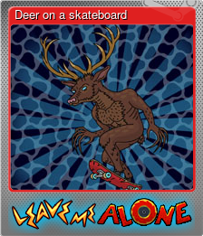 Series 1 - Card 2 of 8 - Deer on a skateboard