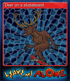 Series 1 - Card 2 of 8 - Deer on a skateboard
