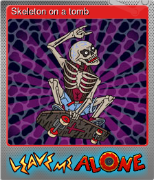 Series 1 - Card 5 of 8 - Skeleton on a tomb