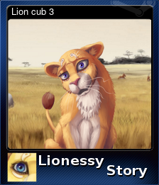 Series 1 - Card 9 of 12 - Lion cub 3