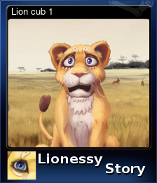 Series 1 - Card 7 of 12 - Lion cub 1