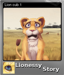 Series 1 - Card 7 of 12 - Lion cub 1