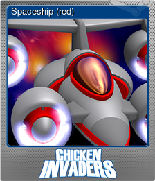 Series 1 - Card 4 of 7 - Spaceship (red)