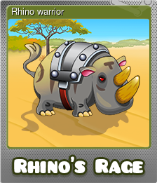 Series 1 - Card 1 of 5 - Rhino warrior