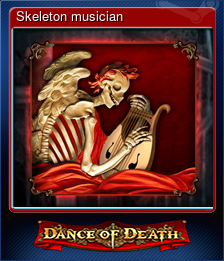 Series 1 - Card 5 of 8 - Skeleton musician