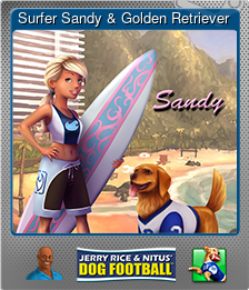 Series 1 - Card 3 of 9 - Surfer Sandy & Golden Retriever