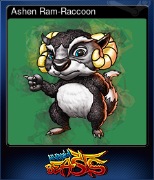 Series 1 - Card 8 of 12 - Ashen Ram-Raccoon