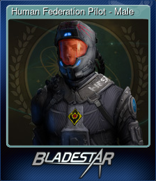 Series 1 - Card 2 of 10 - Human Federation Pilot - Male