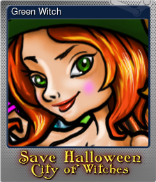 Series 1 - Card 1 of 11 - Green Witch