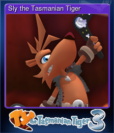 Series 1 - Card 4 of 7 - Sly the Tasmanian Tiger