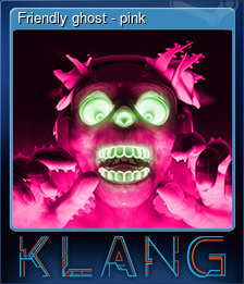 Series 1 - Card 7 of 15 - Friendly ghost - pink