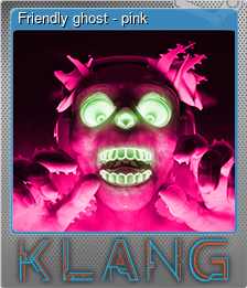 Series 1 - Card 7 of 15 - Friendly ghost - pink