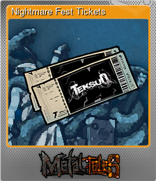 Series 1 - Card 6 of 8 - Nightmare Fest Tickets