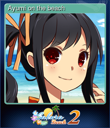 Series 1 - Card 1 of 5 - Ayumi on the beach