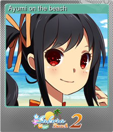 Series 1 - Card 1 of 5 - Ayumi on the beach
