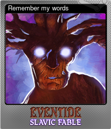 Series 1 - Card 5 of 5 - Remember my words