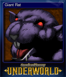 Series 1 - Card 2 of 5 - Giant Rat