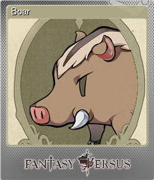 Series 1 - Card 6 of 6 - Boar