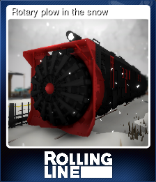 Rotary plow in the snow