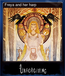 Series 1 - Card 2 of 7 - Freya and her harp