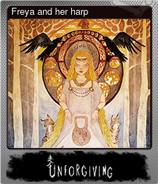 Series 1 - Card 2 of 7 - Freya and her harp