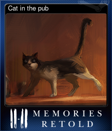 Series 1 - Card 3 of 12 - Cat in the pub