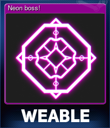 Series 1 - Card 4 of 5 - Neon boss!