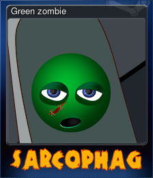Series 1 - Card 4 of 6 - Green zombie