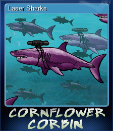 Series 1 - Card 1 of 8 - Laser Sharks