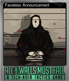 Series 1 - Card 5 of 12 - Faceless Announcement