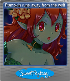 Series 1 - Card 2 of 6 - Pumpkin runs away from the wolf
