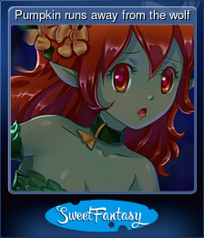 Series 1 - Card 2 of 6 - Pumpkin runs away from the wolf