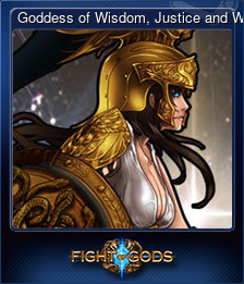 Series 1 - Card 3 of 10 - Goddess of Wisdom, Justice and War