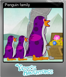 Series 1 - Card 5 of 5 - Penguin family