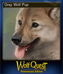 Series 1 - Card 4 of 6 - Gray Wolf Pup