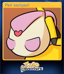 Series 1 - Card 5 of 7 - Pink backpack