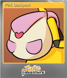 Series 1 - Card 5 of 7 - Pink backpack