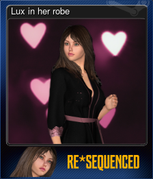 Series 1 - Card 6 of 10 - Lux in her robe
