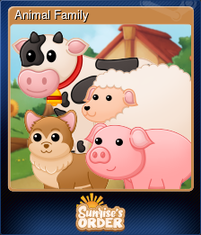 Series 1 - Card 5 of 5 - Animal Family