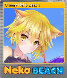 Series 1 - Card 6 of 10 - Cheery Neko Beach