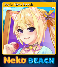 Series 1 - Card 4 of 10 - Joyful Neko Beach