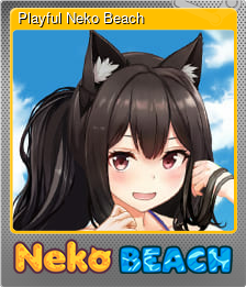 Series 1 - Card 1 of 10 - Playful Neko Beach