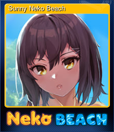Series 1 - Card 10 of 10 - Sunny Neko Beach