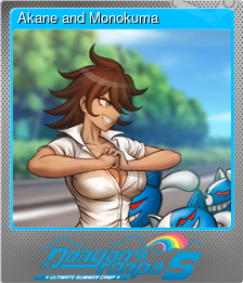 Series 1 - Card 6 of 9 - Akane and Monokuma