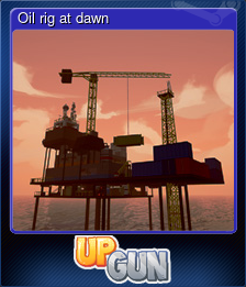 Oil rig at dawn