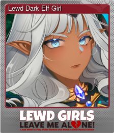 Series 1 - Card 5 of 5 - Lewd Dark Elf Girl